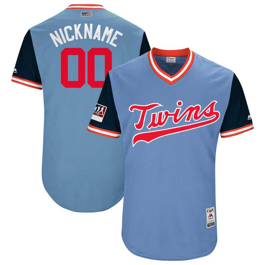 Customized Men's Twins Light Blue 2018 Players Weekend Stitched Jersey